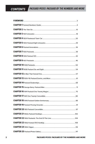 Packard Picks! Packard by the Numbers and More