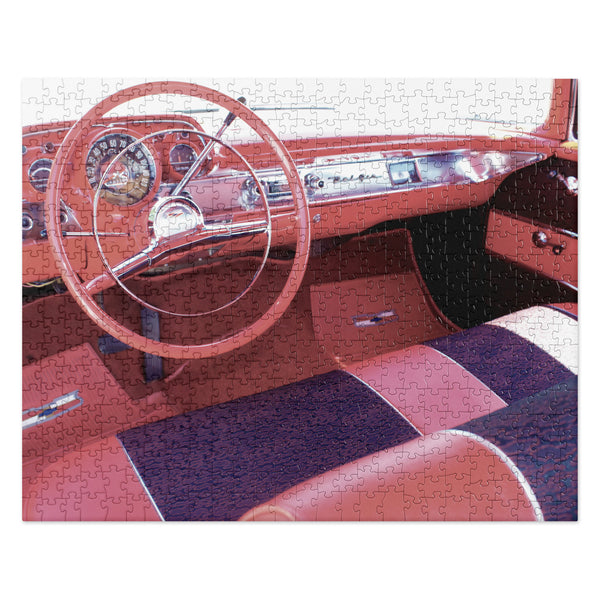 Old Cars '57 Chevy Red InteriorJigsaw Puzzle
