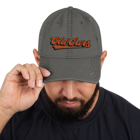 Old Cars Old School Distressed Dad Hat
