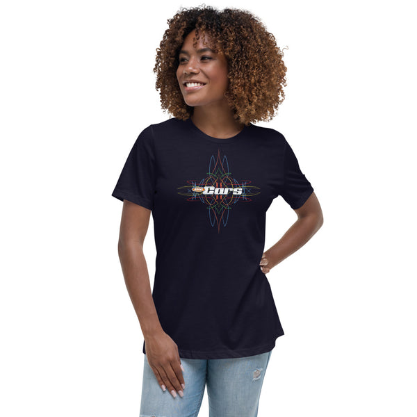 Old Cars Pinstriped Women's Relaxed T-Shirt